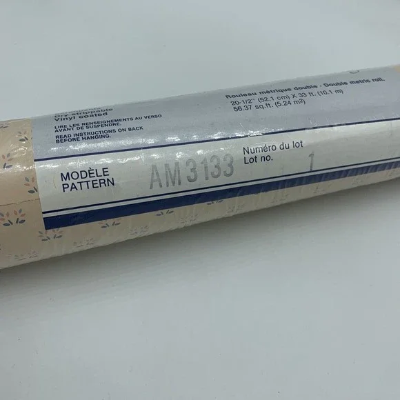 NEW Vintage Wallpaper Par by Collins & Aikman Wallcoverings Beige Floral AM3133 - Picture 6 of 10